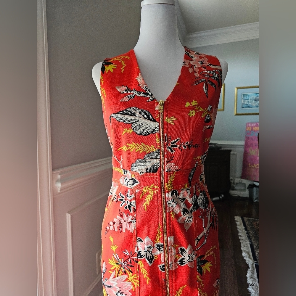Designer Floral Zip Up Dress - Diane Von Furstenberg